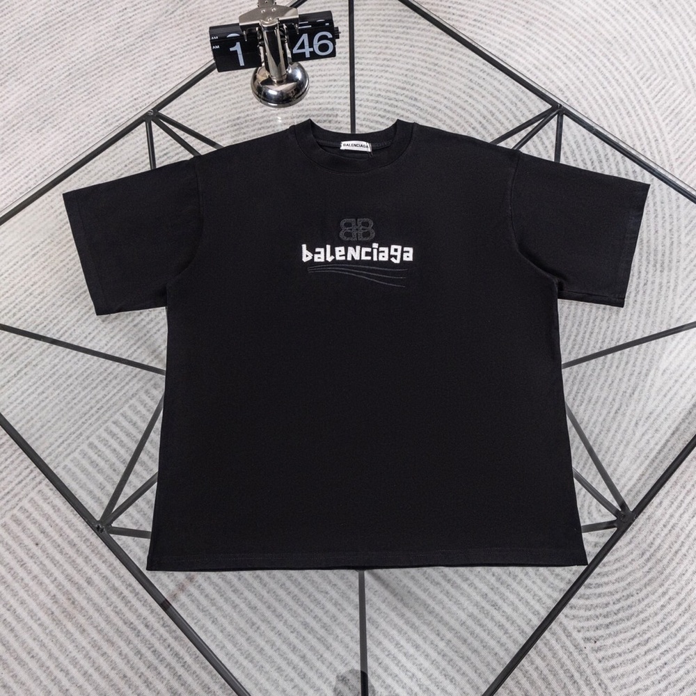 Balenciaga Black BB Logo UV Color Changing Tee Unisex